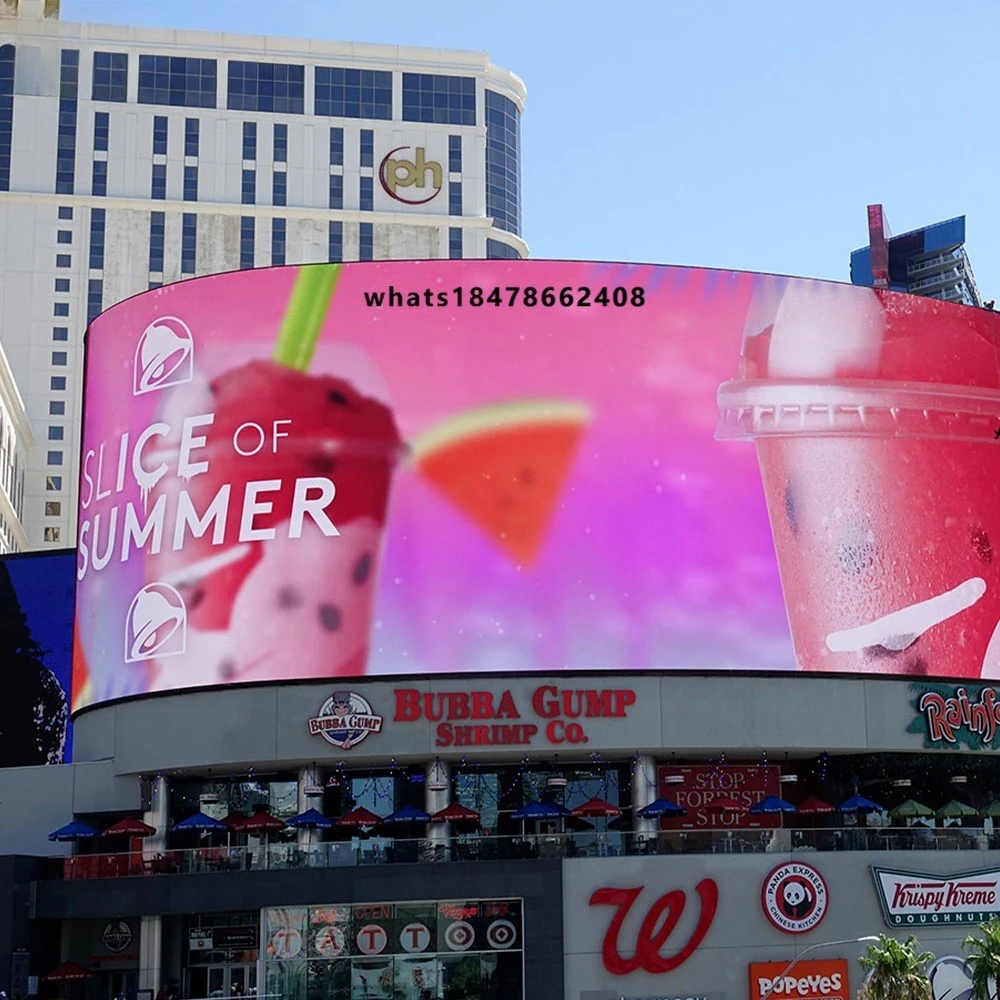Large 3D Light Emitting Diode Advertising Screen Outdoor Light Emitting Diode Display Building Commercial 3D Outdoor Digital