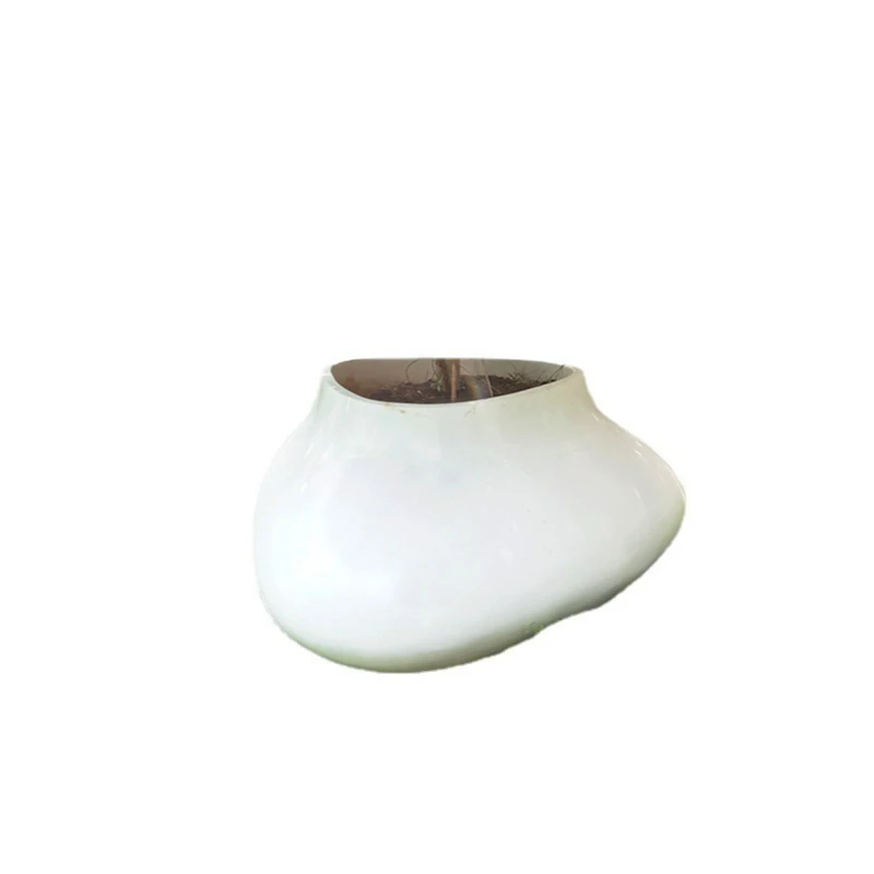 Green fiberglass triangular tree pond planting garden large flower bed special-shaped landscape flower utensils