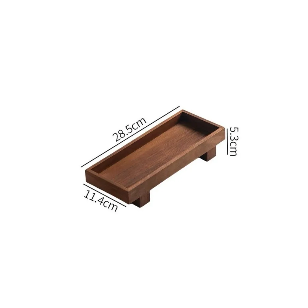 Decorate Tray Japanese Style Wooden Tray Wooden Rectangular Storage Tray Dessert Pallet Kitchen