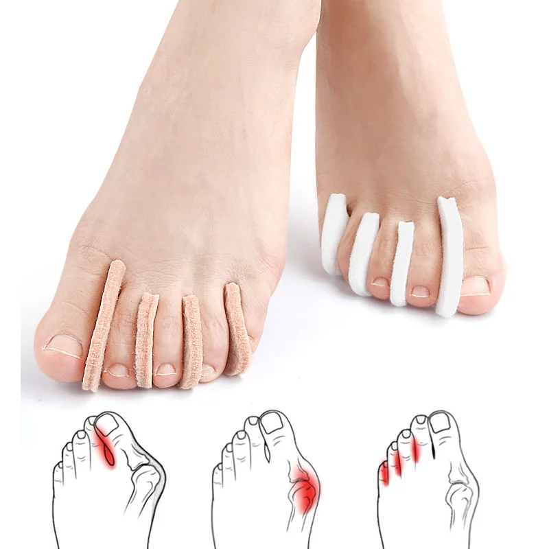 

2Pcs=1Pair Toe Spacer Hallux Valgus Splitter Overlapping Fingers Pedicure Separator Corrector Pain Relif Foot Care Correction