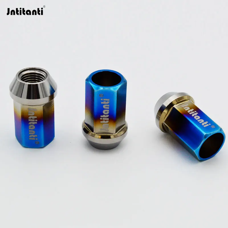 Jntitanti High quality Gr5 titanium wheel rim lug nut screw open end M12x1.5x40mm