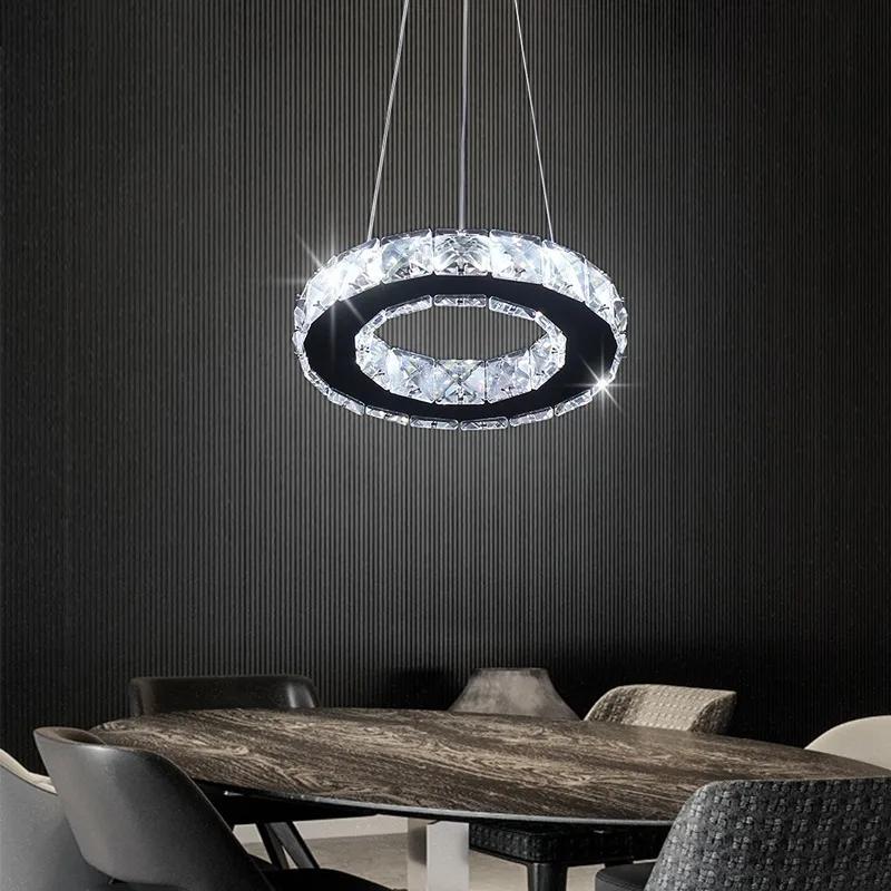 

Modern LED Simple Single Lap Crystal Pendant Light Fixtures Decoration Home Appliance Lamps Room Decor Bedroom Light Wholesale