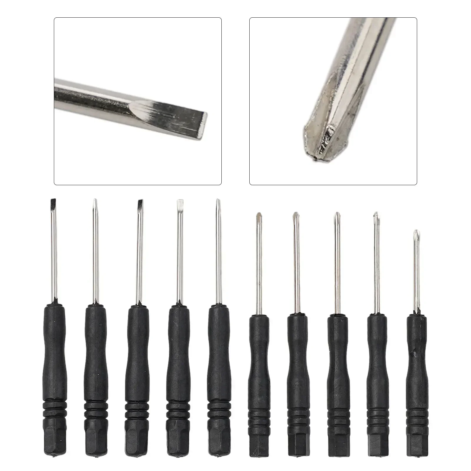 Screwdriver 10 Piece Small Screwdriver Set for Disassembling Small Toys and Items 2mm Cross and Slotted Screwdrivers