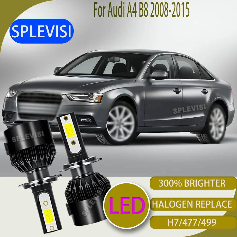 

H7/477 Automotive Bulb LED Headlight Hi Lo Wider Illumination Quick start For Audi A4 B8 2008 2009 2010 2011 2012 2013 2014 2015