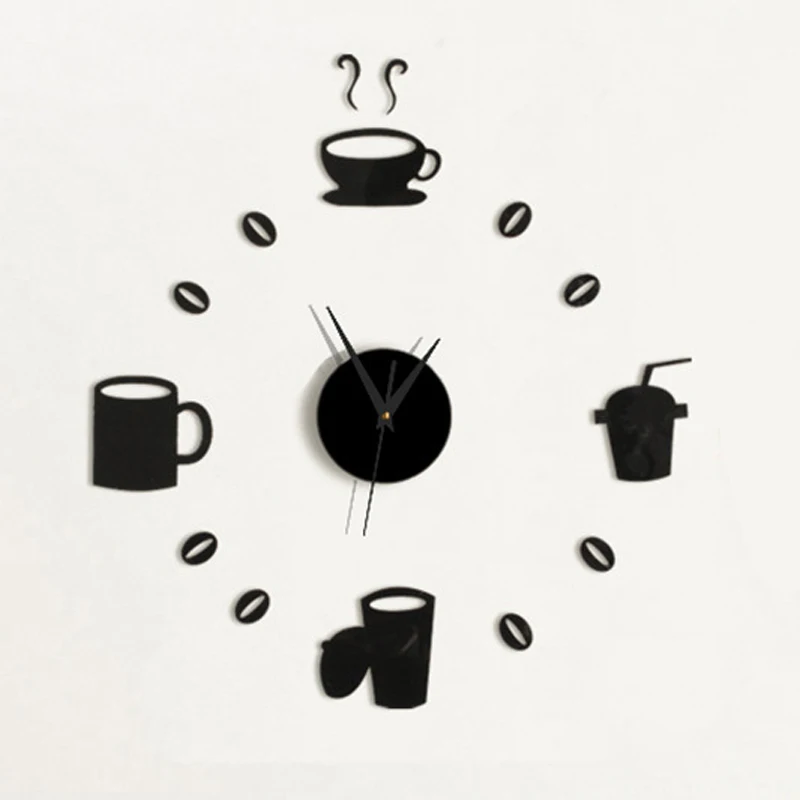 Large DIY Wall Clock with Modern 3D Number Stickers Silent Sweep Movement for Home Office Hall and Bedroom Wall Decoration
