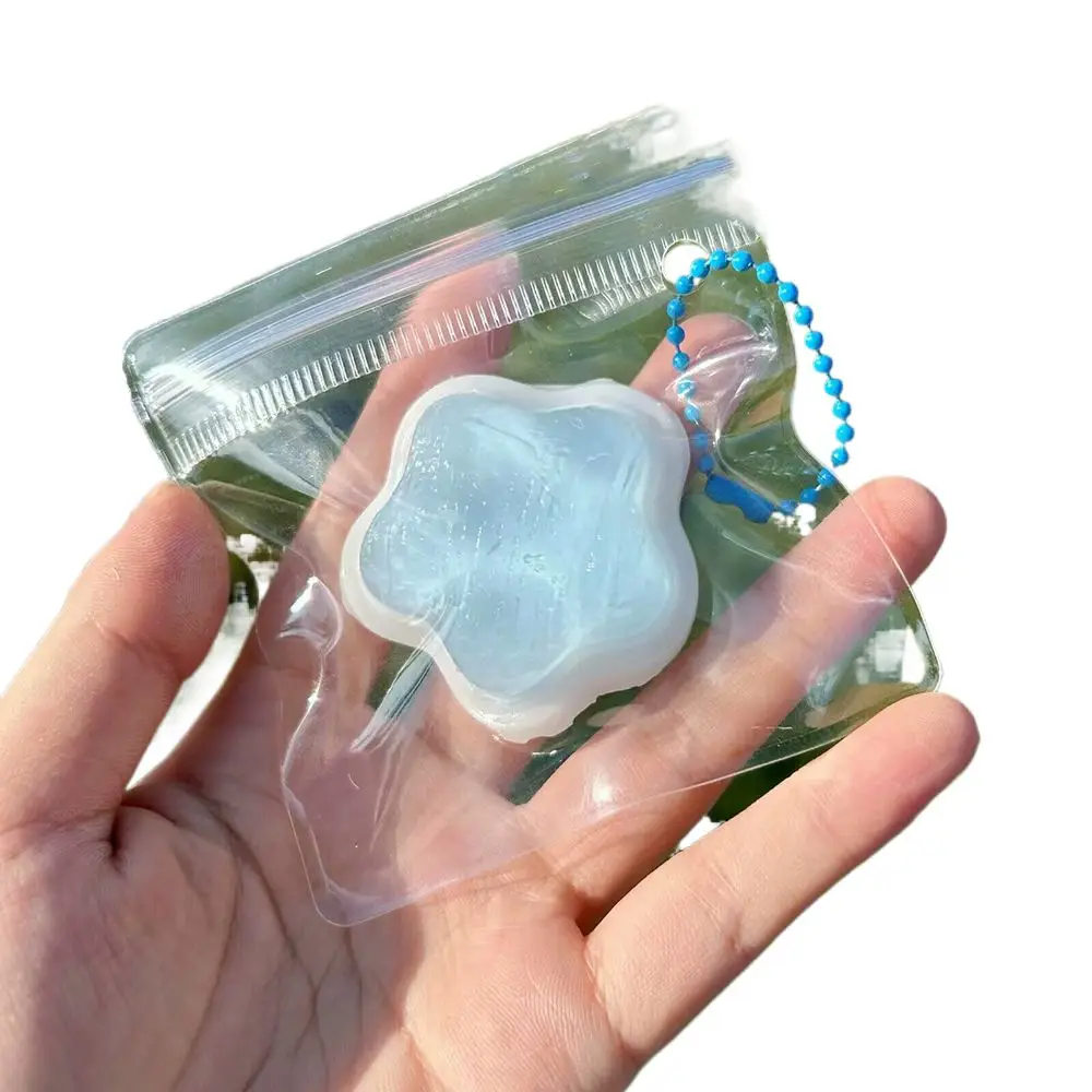 New Star Squeeze Toy Transparent Color Slow Rebound Simulation Toy Soft Hanging Bag Decompression