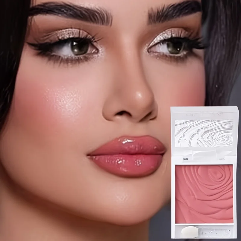 Cipria Radiant Glow Blush in polvere-guance e contorni istantanei, resistente all'acqua tutti i toni della pelle-tonalità arancio/corallo/rosa