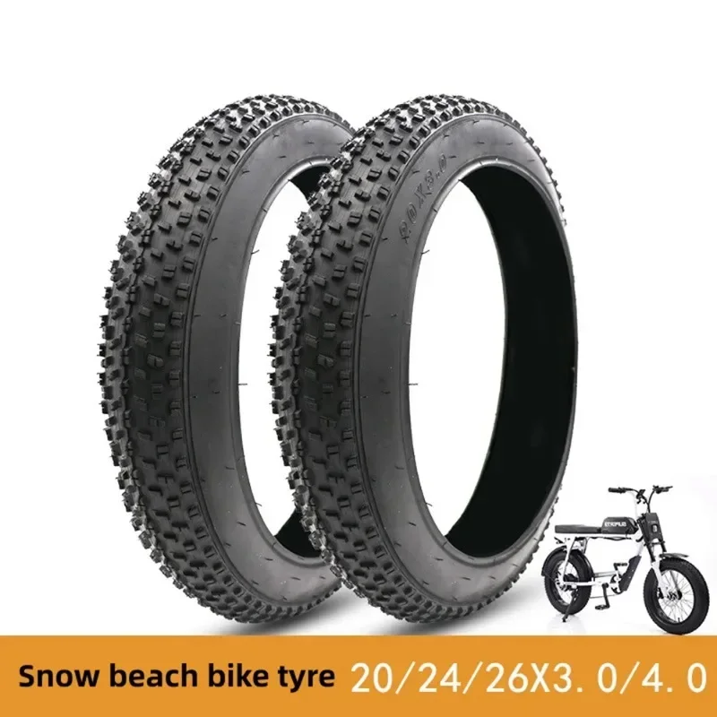 1 PC Non-slip Riding Cycling Tyres 20 / 24 / 26 x 3.0 / 4.0 Inch Buggy Puncture Proof Snow Bike Tires Beach Bicycle Fat Tyre