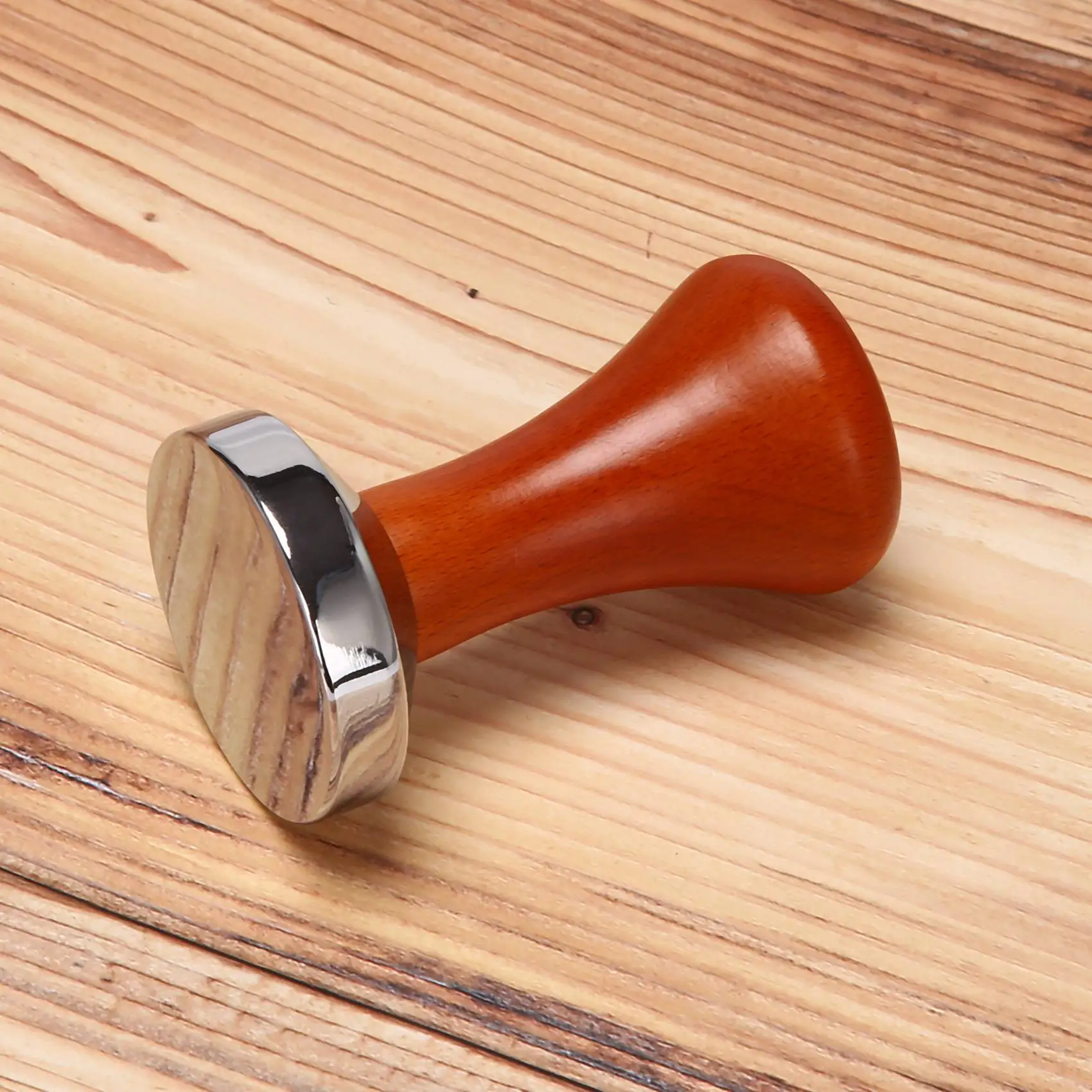 A7THK-Coffee Tamper Wooden Handle Barista Espresso Machine Grinder 51Mm For Coffee And Espresso Powder Hammer
