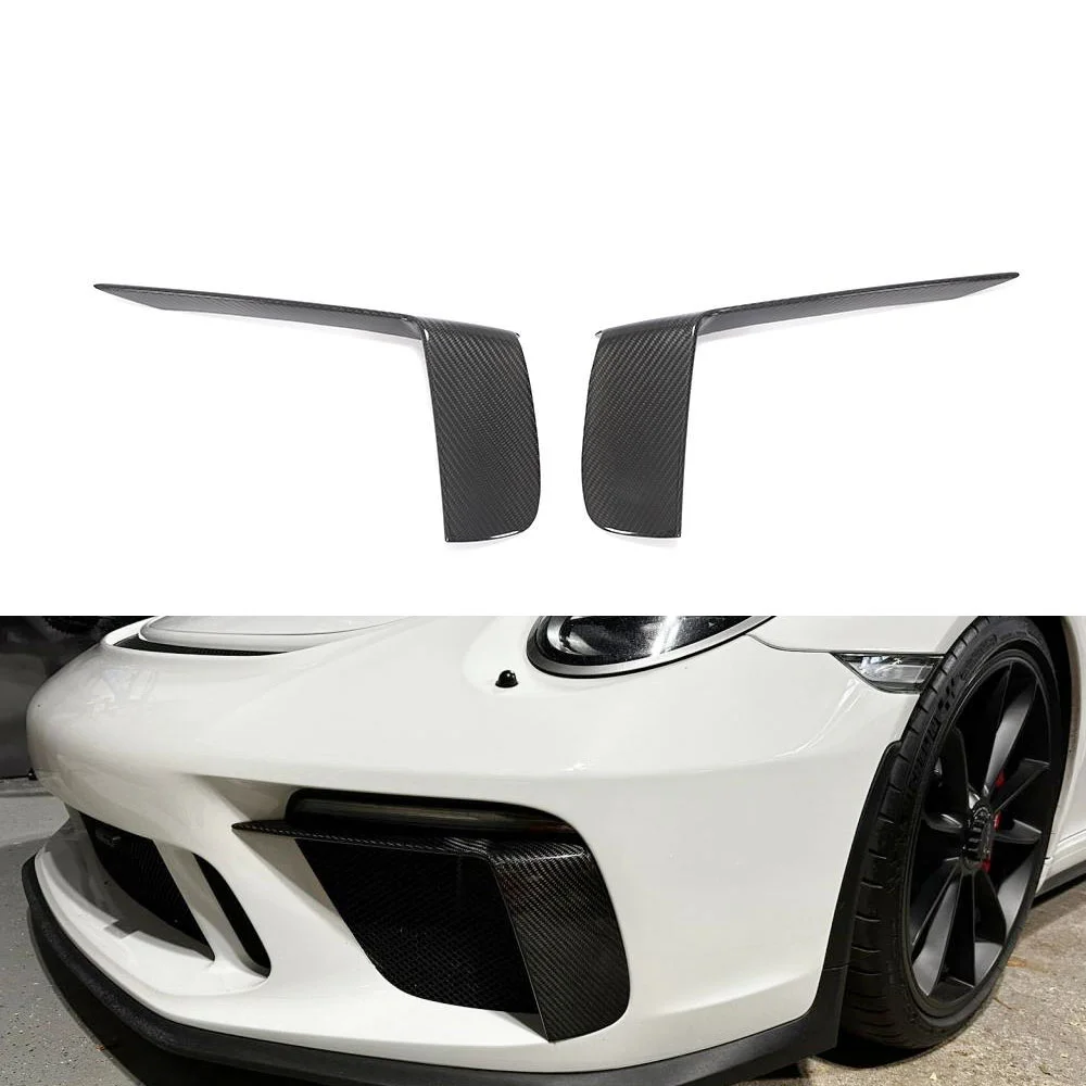 

Real Carbon Fiber 991 GT3 Bumper Front Canards for Porsche 911 991 GT3 RS Coupe 2-Door 2017-2019 Protection Splitter Cover Trim