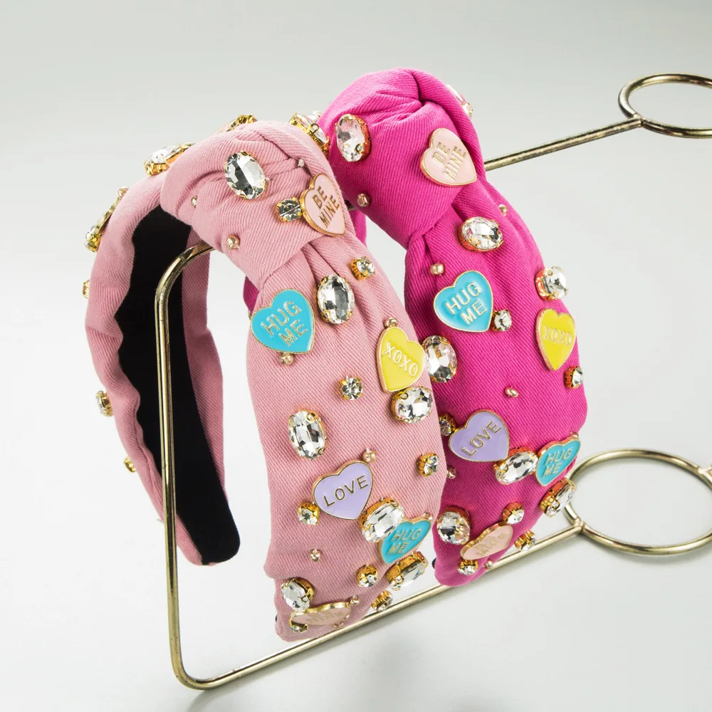 

Fashion New High Quality Party Headband Women's English Alphabet Love High Cranium Top Valentine's Day Headband Wholesale