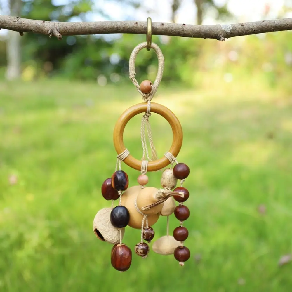 Handmade Natural Fruit Shell Bag Keychain Bag Accessories Personality Nut Shell Wind Chime Multifunctional Usage