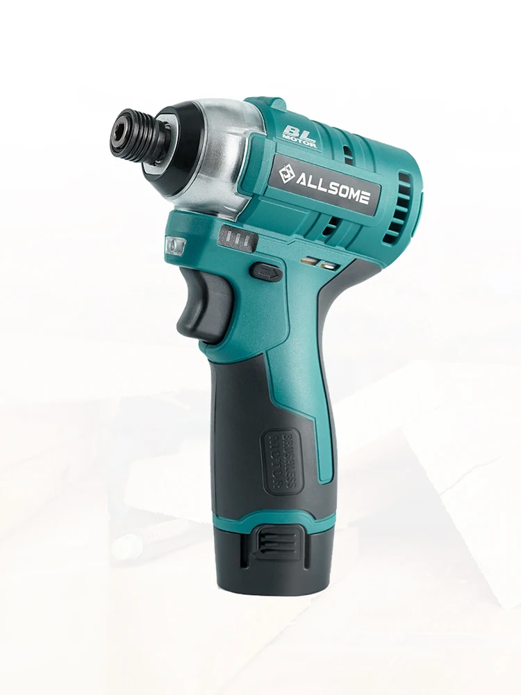 Allsome 12-Volt Lithium-Ion Cordless 1/4 in. Hex Screwdriver 12V Pocket Driver Kit with 1 Battery, Charger