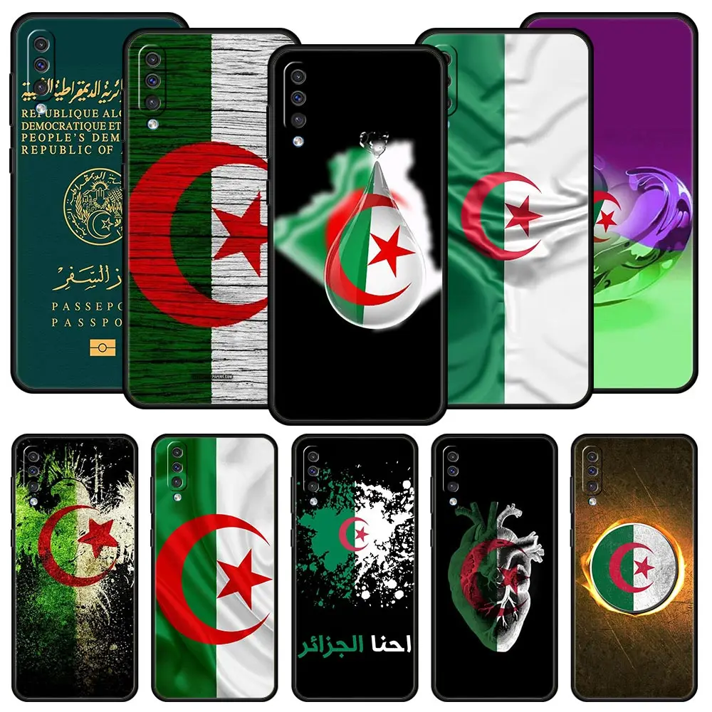 Phone Case for Samsung Galaxy A56 A54 A42 A36 A34 A26 A16 A12 A20 A22 A40 A50 A52 A06 5G Soft TPU Shell Algeria Passport Fundas