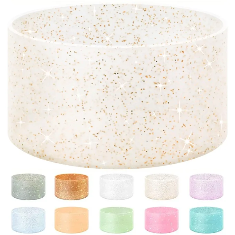 Bling 75mm Silicone Cup Protection Case Storage Vacuum Bottle Compatible for Stanley 40oz Anti Slip Scratch Resistant