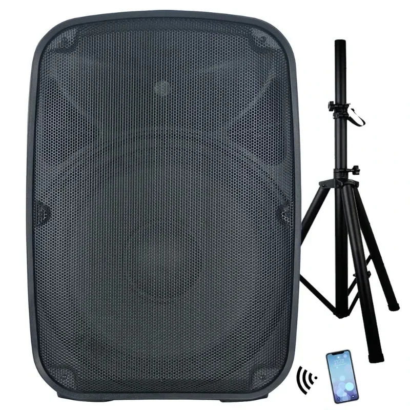 Sistema de altavoces PA portátil inalámbrico para karaoke profesional con subwoofer OEM de 800W y 15 pulgadas, caja de sonido para fiestas, Bocina Parlant