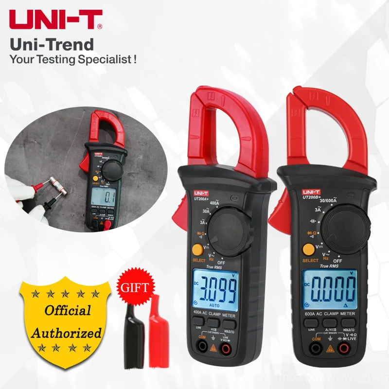 

UNI-T UT200A+ UT200B+ Auto Range True RMS AC Clamp Meter/Full Function Mismeasurement Protection/Zero Firewire Measurement