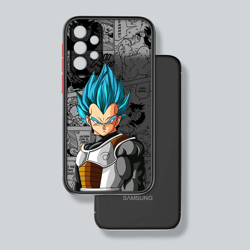 D-Dragon Ball Goku Phone Case For Samsung S23 S22 S21 S20 FE S10 S9 S8 Plus Ultra Pro 5G Frosted Translucent Matter Cover