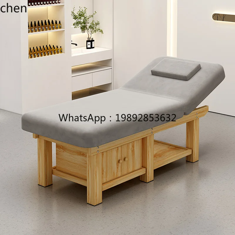 multifunctional solid wood beauty bed, massage bed, special ear bed for beauty salon, eyelash bed