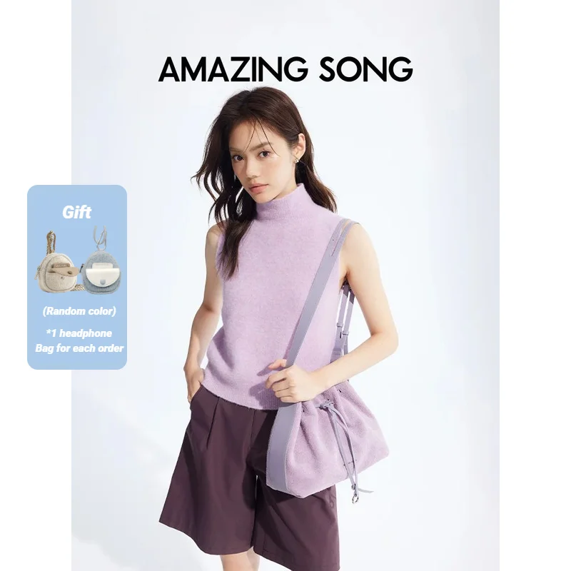 

Сумка-ведро Amazing Song Donut на шнурке, осенняя замшевая сумка 2025 года, НОВАЯ женская модная сумка