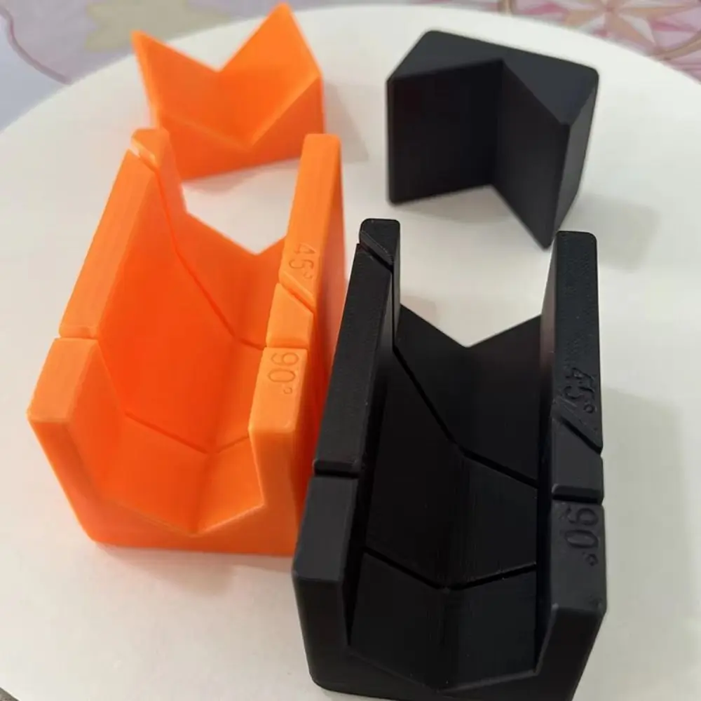 90-Degree Miter Saw Guides Plastic Orange 3D Printing Woodworking Tools 45-Degree Hand 3d Printed Miter Box Tools Carpenter'S