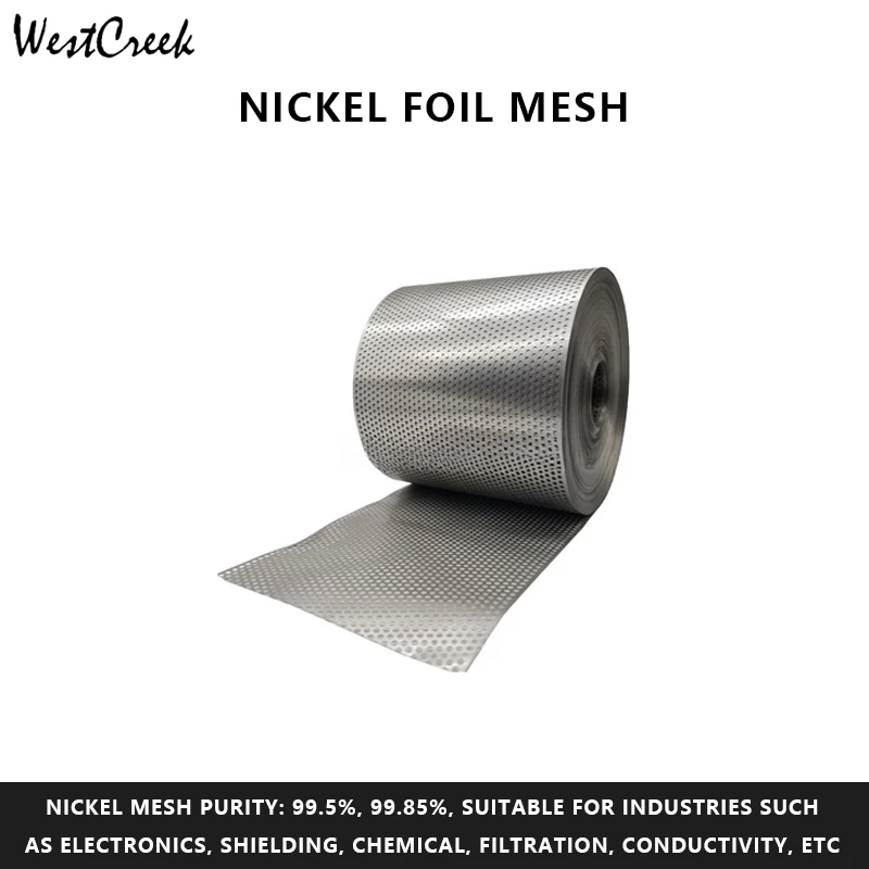 

0.05mm Thick Circular Hole Nickel Foil Mesh Electrode Mesh Sheet