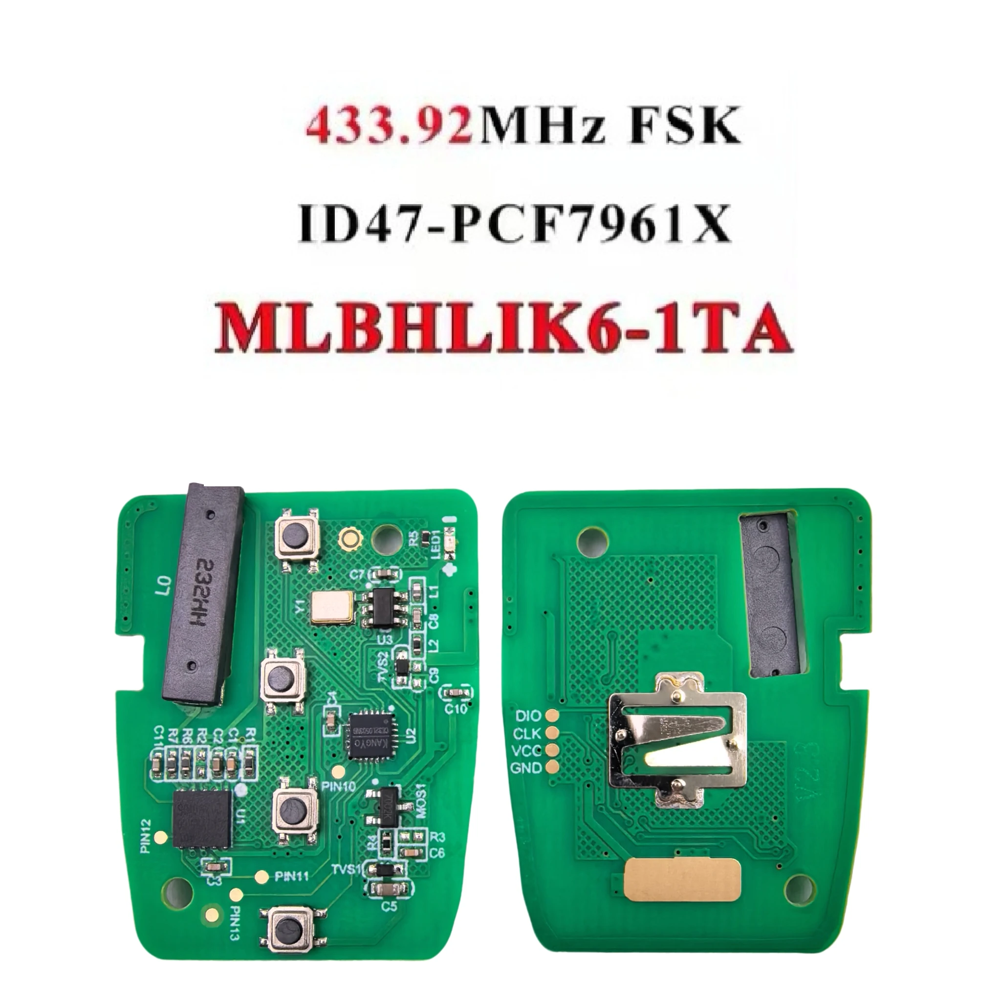 Jingxin Autoschlüssel-PCB-Leiterplatte ID47/7961 Chip-Fernbedienungsschlüssel für Honda 2013-2015 CRV 2013-2017 Accord Civic Fit MLBHLIK6-1TA – Detail 5