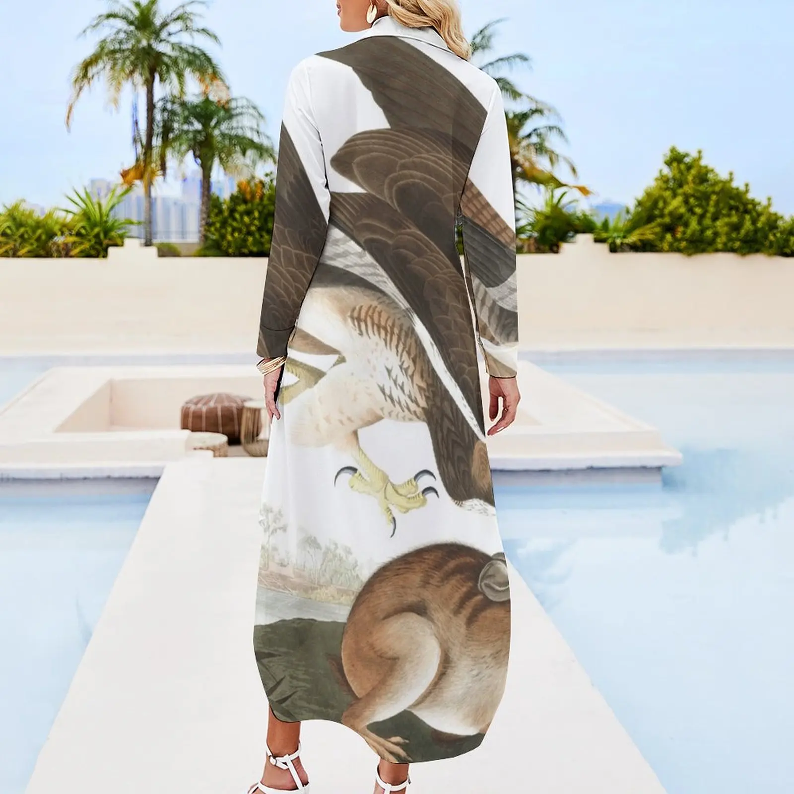 Swainson's Hawk - John James Audubon Long Sleeved Shirt Dress Cocktail of dresses elegant women's dresses sale