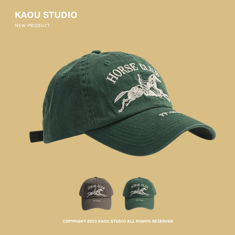 

Embroidered peaked cap spring and autumn high quality men's and women's versatile soft top sunshade small baseball cap