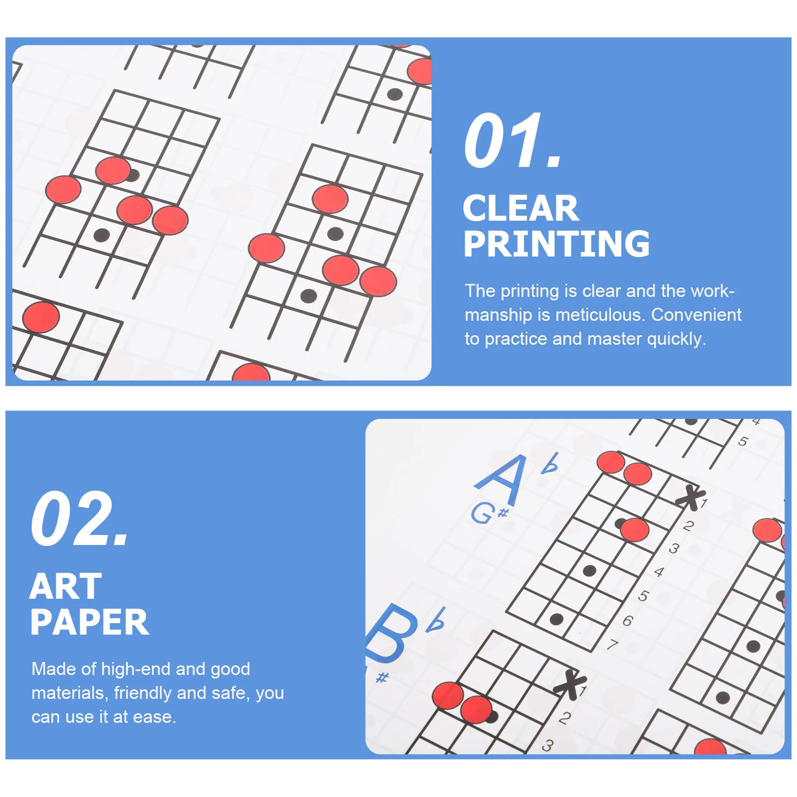 

Mandolin Chord Learning Guide High End Good Materials Safe Use Long Service Life Perfect Workmanship Quick Mastery Practice