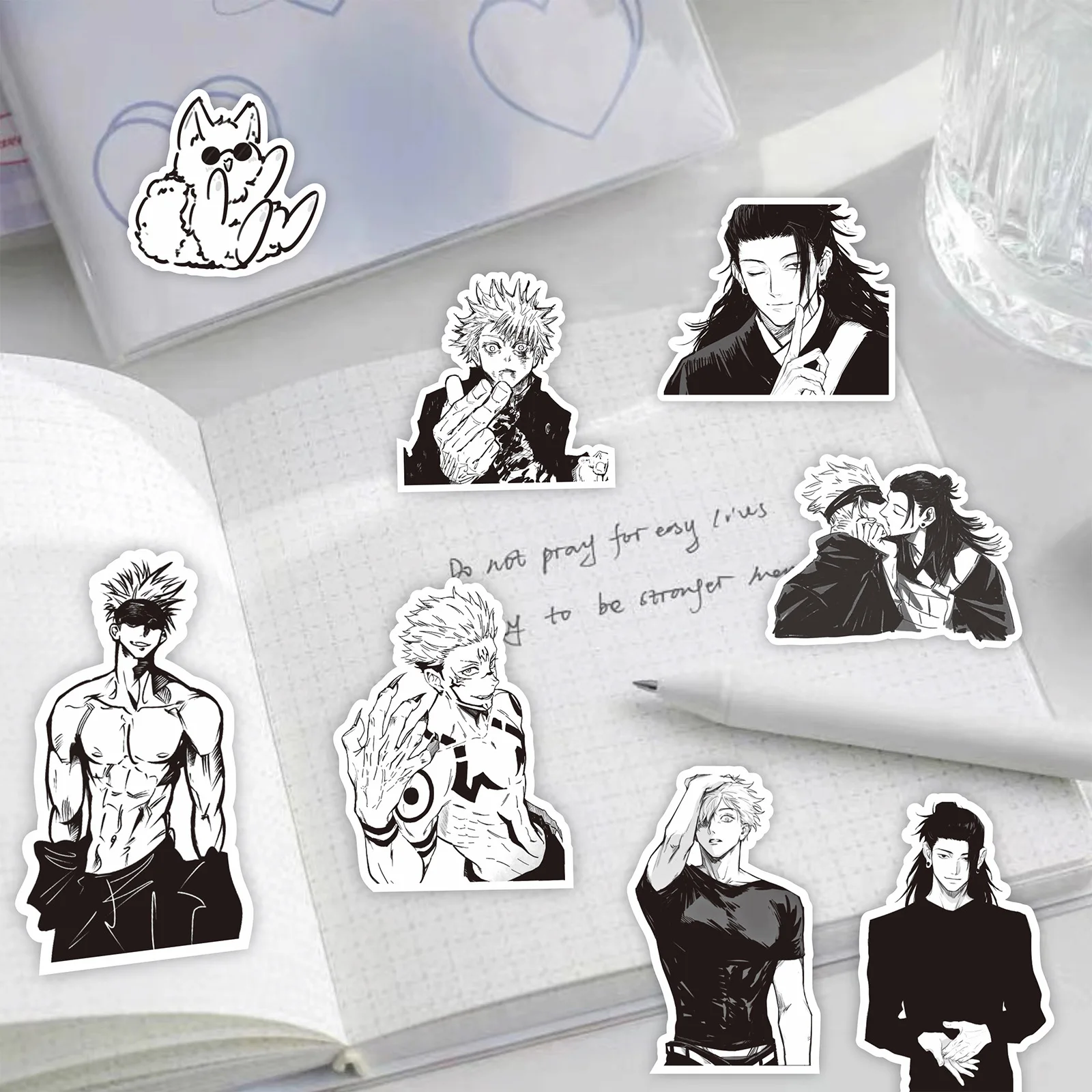 65Pcs/Set Jujutsu Kaisen Series Stickers High Quality Gojo Satoru Geto Suguru Decoration DIY Hand Account Diary Stickers Gifts