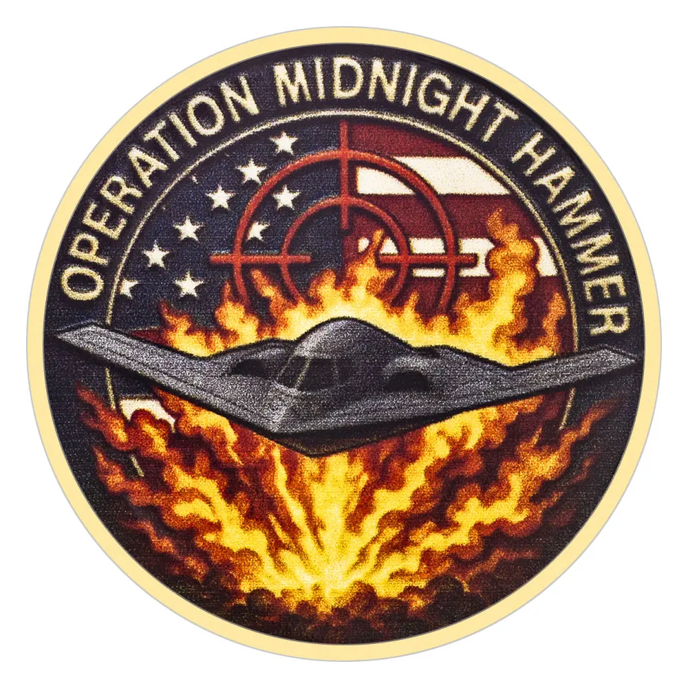 Midnight Hammer Gold Plated Collection Coin Operation Jet Souvenir Coins Home Decoration