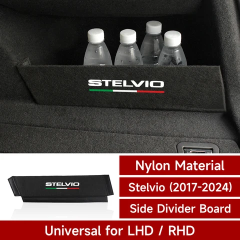 Для Alfa Romeo Stelvio 949 2017-2027, защитная панель перегородки багажника, нейлоновая внутренняя наклейка, аксессуары для отделки автомобиля