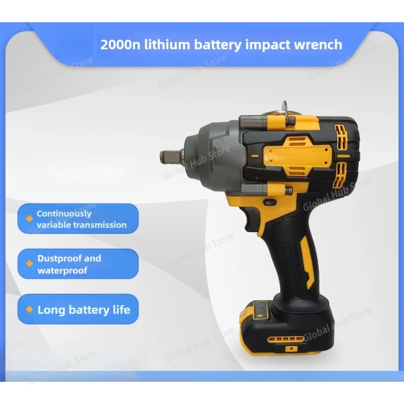 

Brushless High-power Electric Impact Wrench, High-torque Lithium Battery-powered Impact Driver, Industrial Vehicle Maintenance