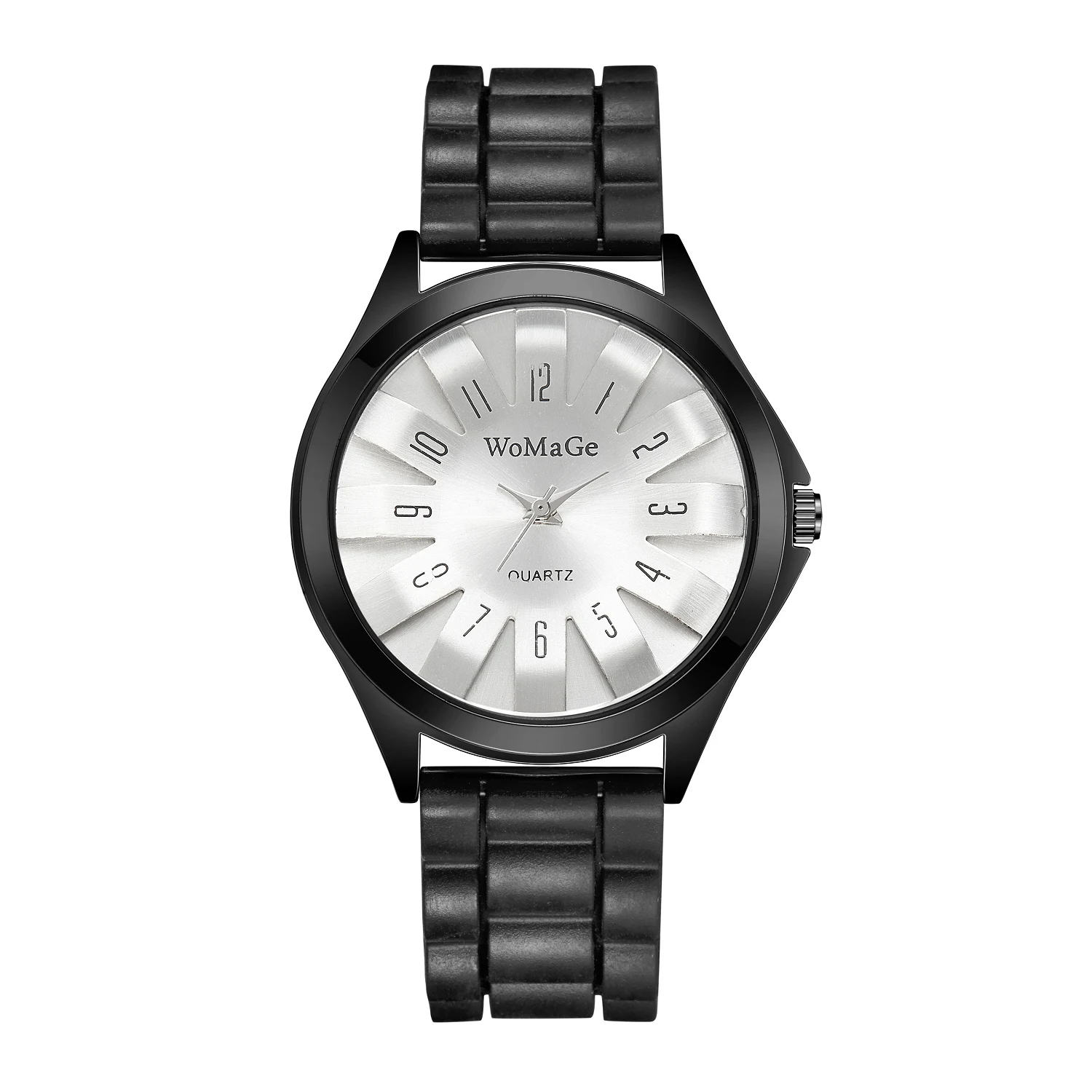 Montre-bracelet à quartz en silicone pour hommes et femmes, horloge décontractée, bande de MSI, cadran floral, style sportif, cadeau de luxe pour dames