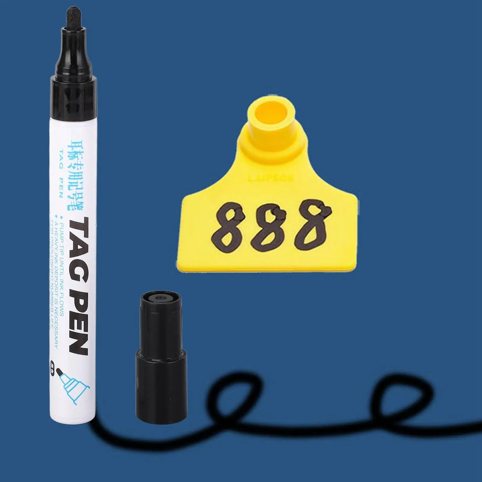 Efficient Ear Tag Marking Pen for Pigs & for sheep - Practical for animal Identification Tool