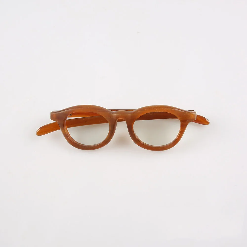 

Man Glasses Frames Unique Vintage Cat Eye Clear Handmade Light Coffee Horn Prescription Optical Lenses Eyeglasses