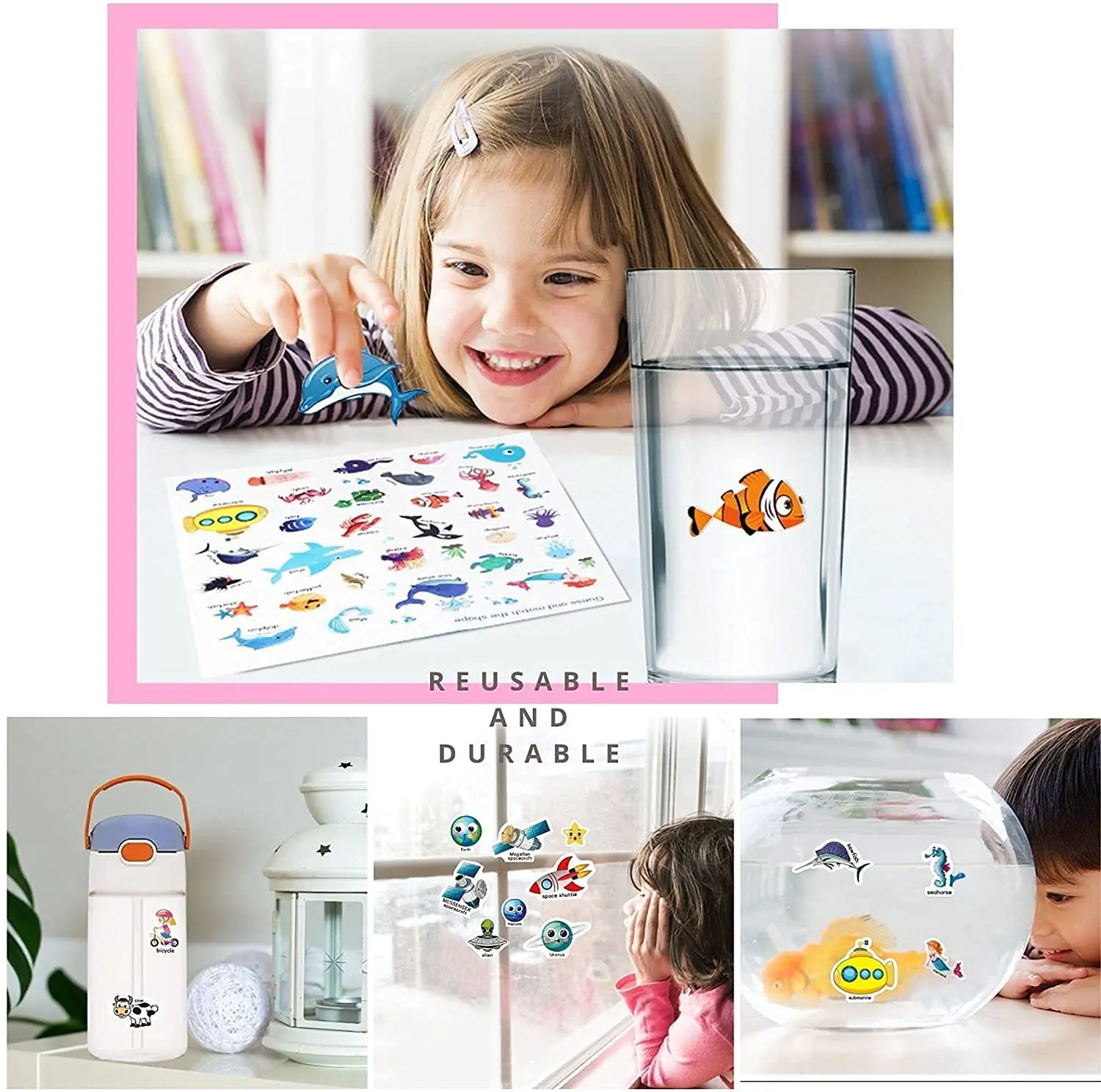 New Children DIY Puzzle Cute Sticker Games Sea Animals Cognition Funny Stickers Assemble Jigsaw Education Toys