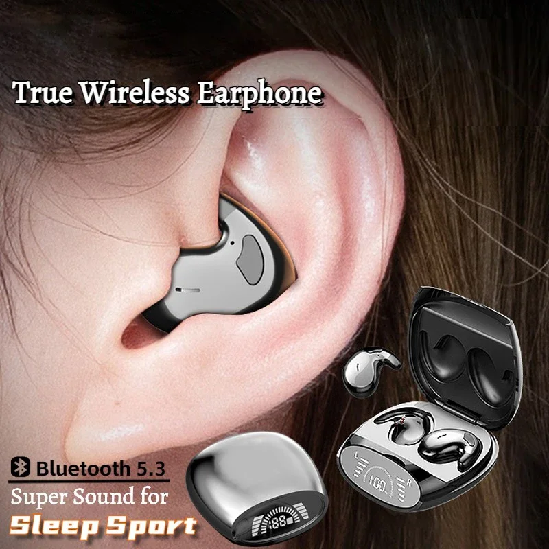 2026 Sleep Invisible Earphones Waterproof Noise Reduction Wireless Bluetooth With Microphone For Iphone Huawei Samsung New