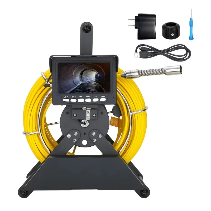 

4.3-Inch 65ft/20m Portable Sewer Camera Pipe Inspection Camera with 22mm Head, 4500mAh Rechargeable Lithium Battery
