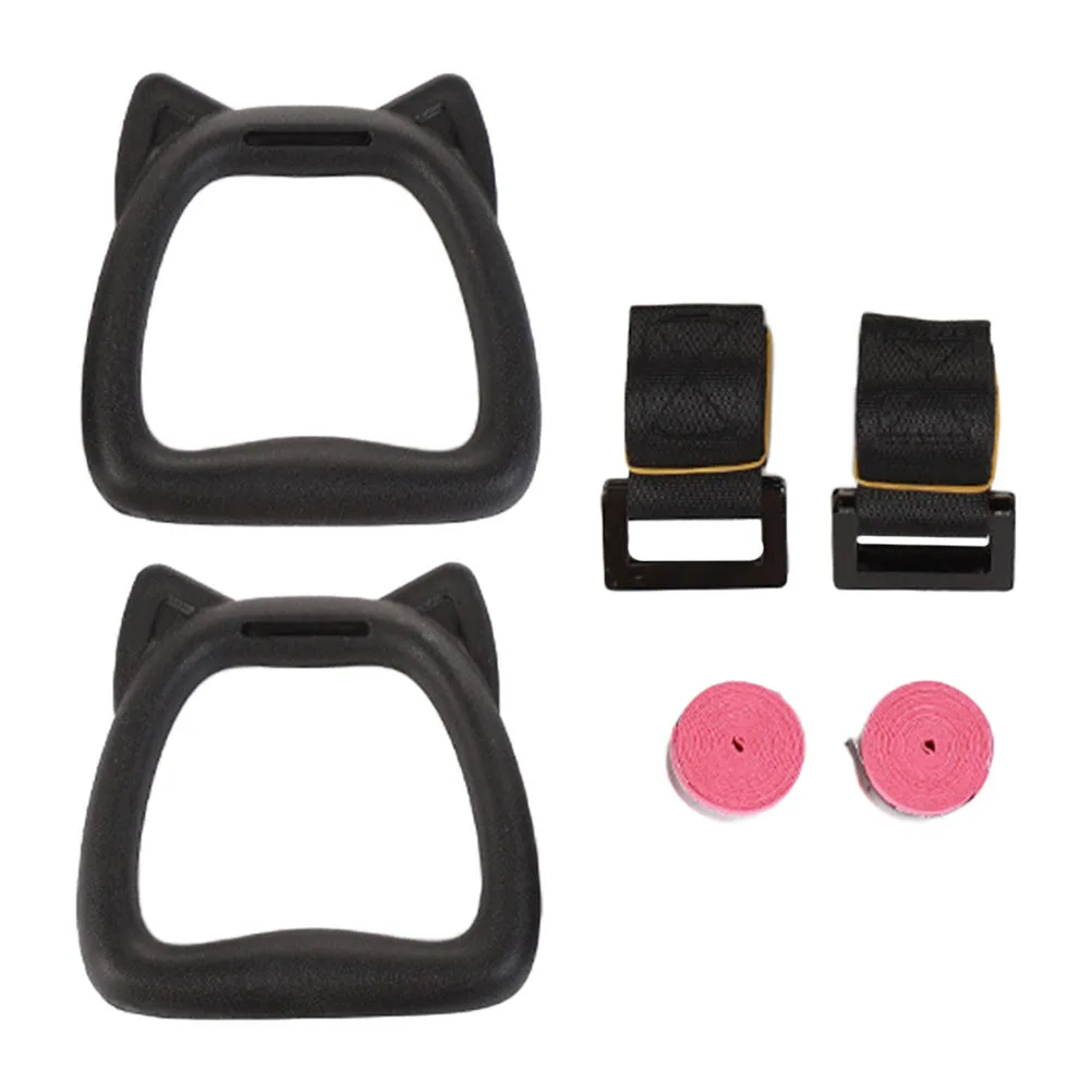 1 Set Adjustable Gymnastics Rings Smooth Grip Non-Slip Straps For Home Workout Bodybuilding Training Indoor Outdoor Fitness