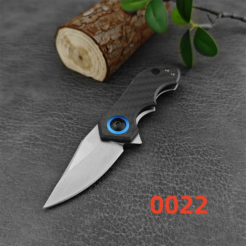 High Hardness 0707 Bearing Flipper Carbon Laminate Mark D2 Steel Folding Knife Camping Hunting Survival Outdoor Pocket EDC Tools