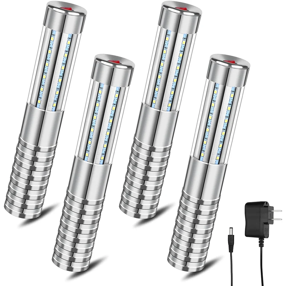 4 Pcs LED Strobe Reusable LED Light Rechargeable Champagne LED Bottle Service and Charger,US Plug