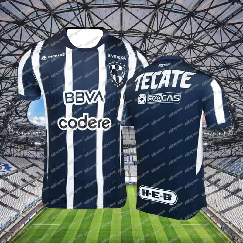 

2025 Arrival Style Rayados Monterey Home Soccer Tee Men and Women MOTO Daily Sports 3D Shirt Breathable Quick Drying Fashion Top