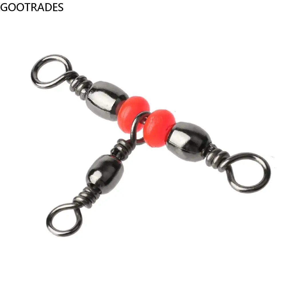 

Fishing Tackle Fishhook Lure Line Triple Solid Ring Fishing Connector Fishing Swivel Bearing Barrel Ring Rolling Swivels