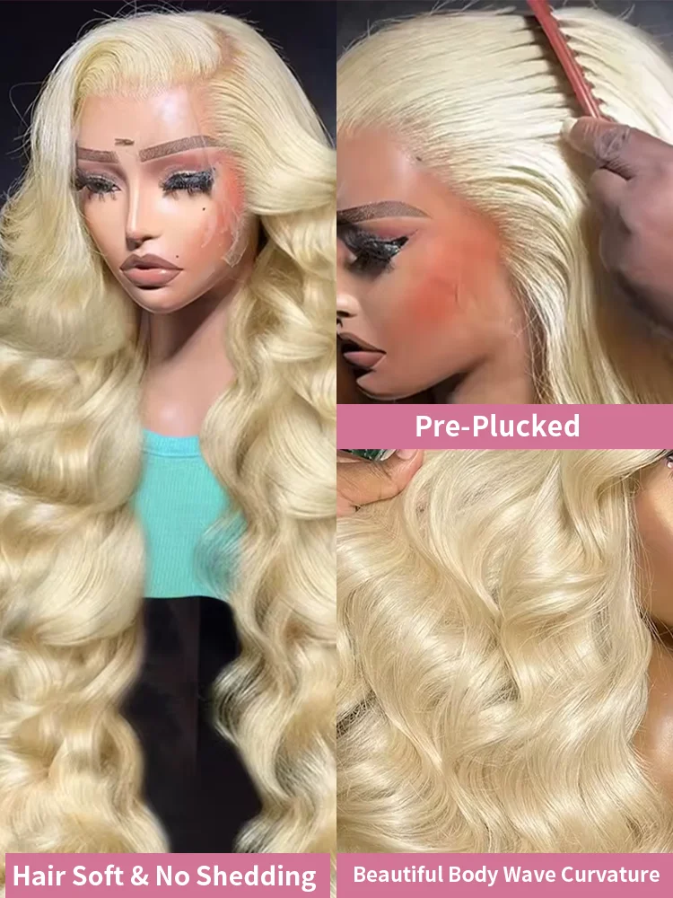 40 46 بوصة 613 الجسم موجة 13x6 HD الدانتيل أمامي خصلات الشعر المستعار الإنسان العسل شقراء البرازيلي الملونة 13x4 الدانتيل الجبهة الباروكات للنساء 250%