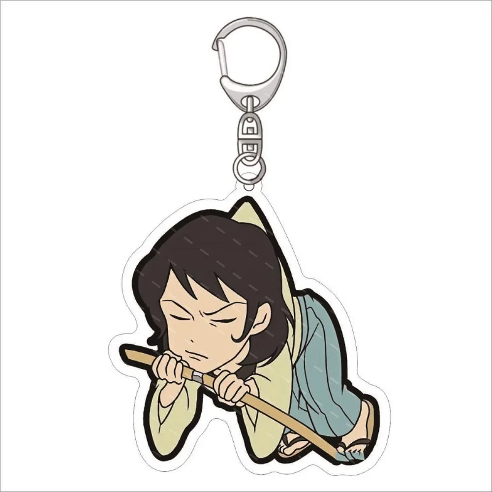 Anime Acrylic Characters Ishikawa Goemon Rubang Sansi Zenigata Koichi Mine Fujiko Keychains Key Ring Ornament Funny Bag Pendant