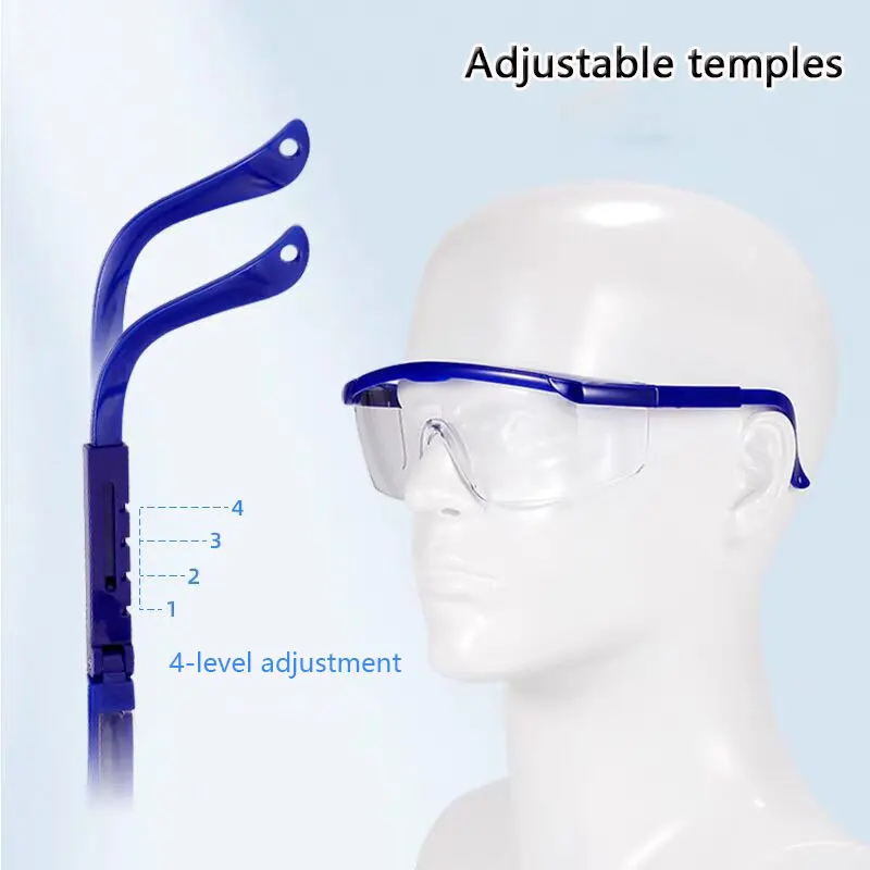 5pcs Protective Glasses Cycling Goggles Labor Protection Splash-proof Sand-proof Impact-proof Dust-proof Fog-proof Adjustable