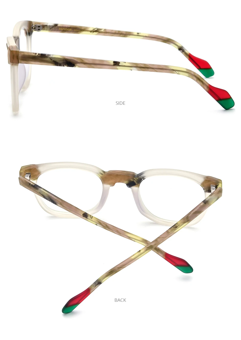 HEPIDEM Multi-Acetat-Brillengestell, Herren- und Damenmodell, Markendesign, quadratische Brille, japanische Handarbeit, Johnny Depp-Brille, 9269 – Detail 17