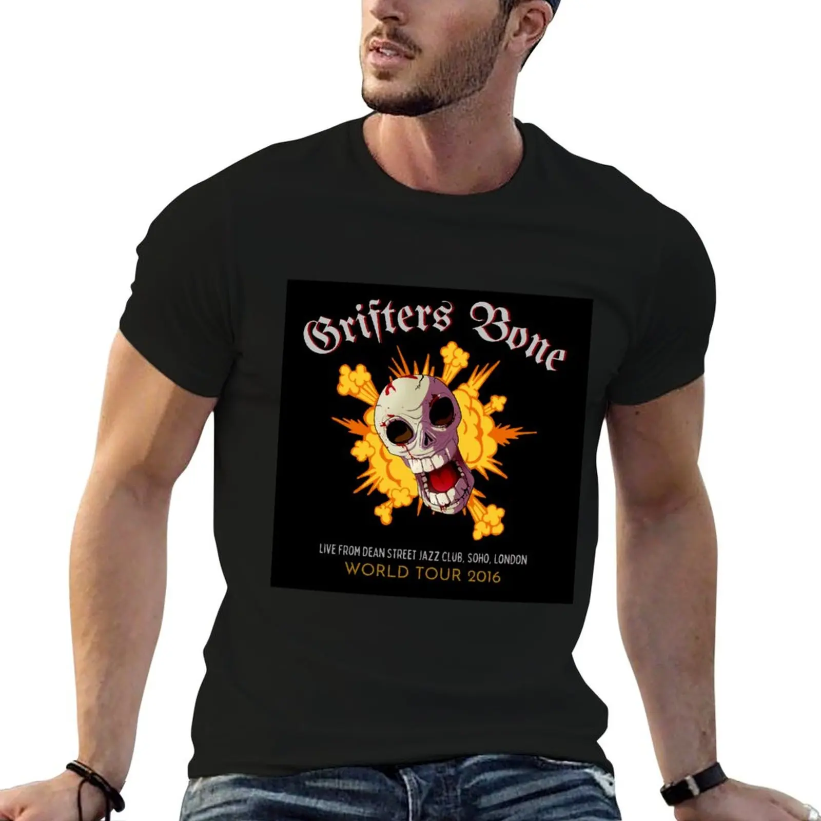 Grifters Bone T-Shirt luxury designer shirts graphic kawaii clothes plain t shirts men